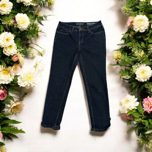 Sound Style by Beau Dawson BLUE Capri Jeans Womens 8 Comfort Stretch Skinny Zip